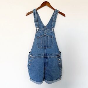 Old Navy Blue Jean Shorts Overalls